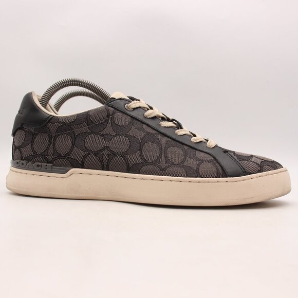 Coach Clip Men's 8.5 D Low Top Sneaker Signature Jacquard Color Black CI077 - Picture 1 of 10